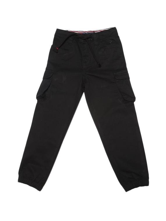 black cotton blend jogger - 15625242 - Zoom Image - 1