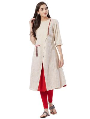 A-line patch pocket kurta - 15625335 - Standard Image - 1