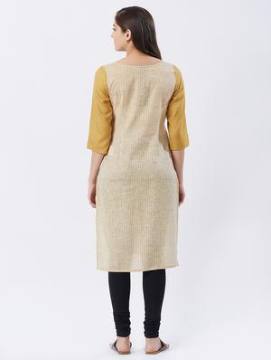 printed straight kurta - 15625336 - Standard Image - 3