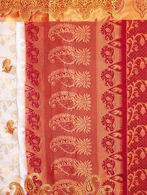 paisley embroidered kanjivaram saree with blouse - 15625620 - Standard Image - 4