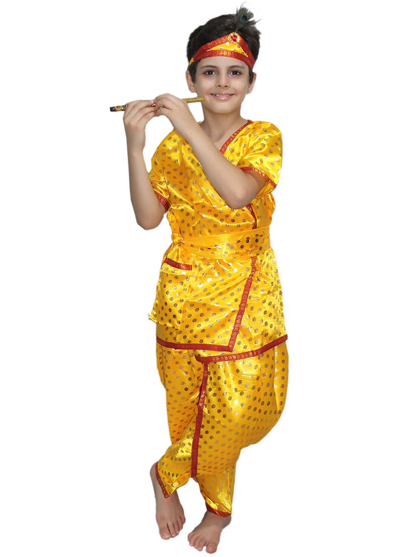 yellow polyester krishna costume - 15625639 - Zoom Image - 1