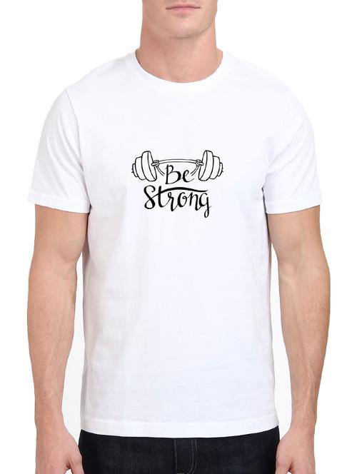 white cotton chest print tshirt - 15625710 - Standard Image - 1