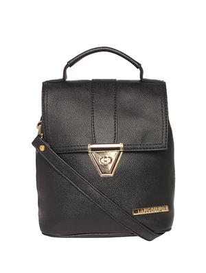 black leatherette (pu) fashion backpack - 15625751 - Standard Image - 1