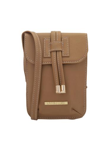 brown leatherette (pu) regular sling bag - 15625791 - Very Small Image - 1