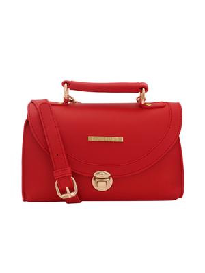 red leatherette (pu) regular sling bag - 15625792 - Standard Image - 1