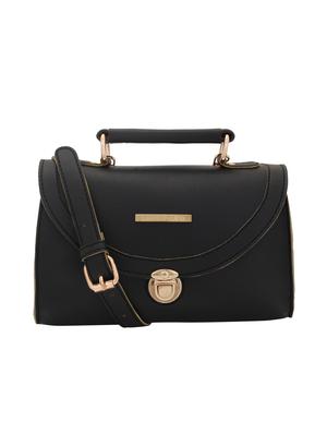 black leatherette (pu) regular sling bag - 15625794 - Standard Image - 1