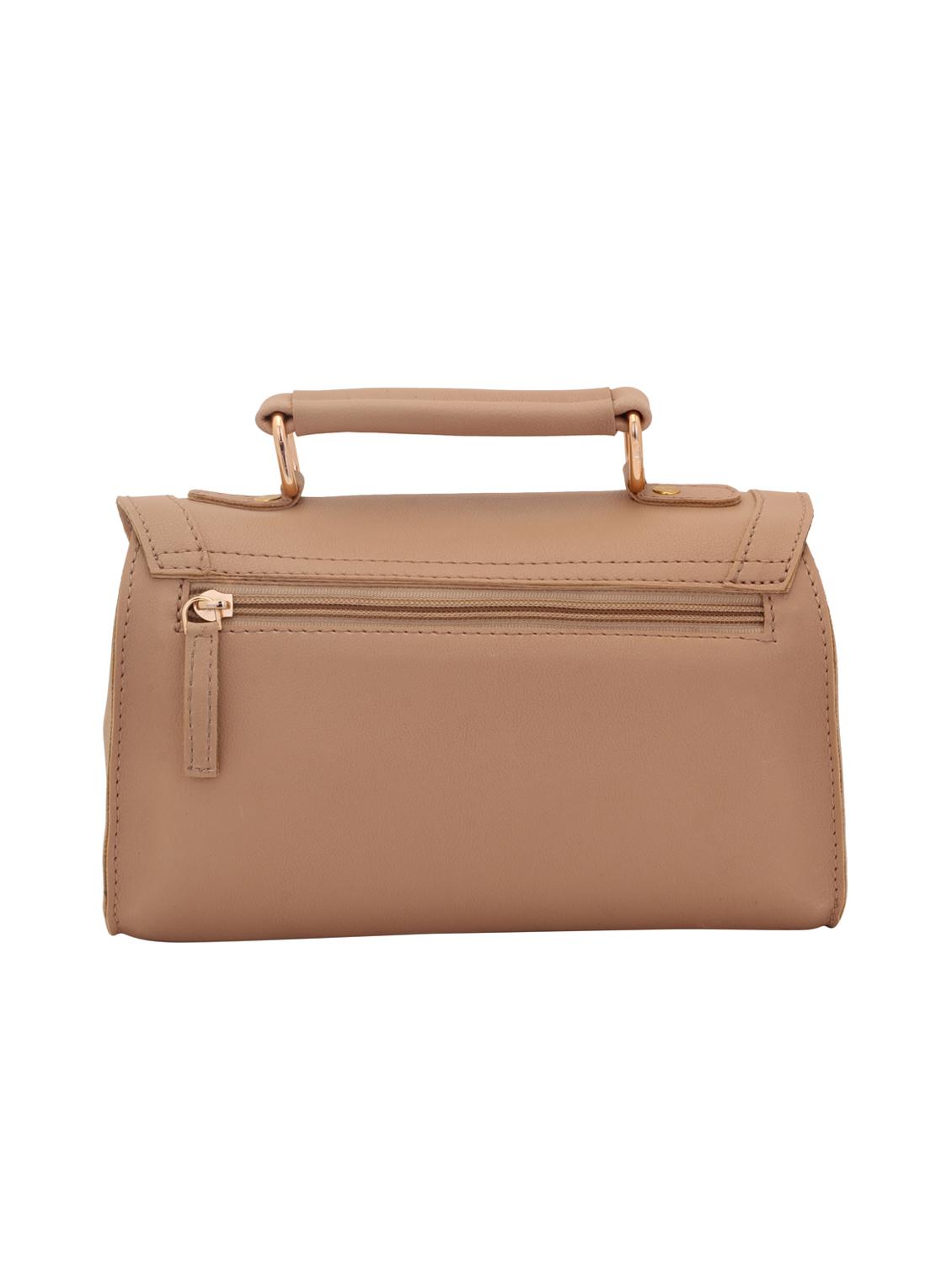 beige leatherette (pu) regular sling bag - 15625795 - Zoom Image - 2
