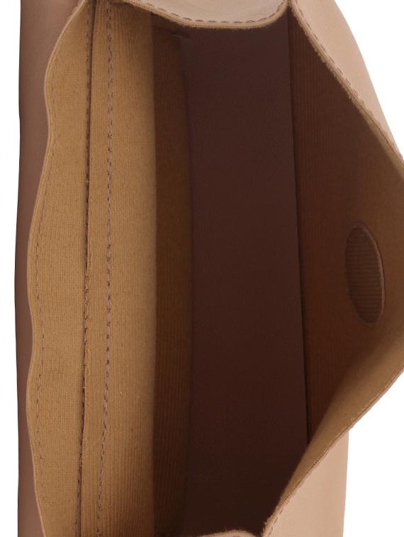 beige leatherette (pu) regular sling bag - 15625795 - Zoom Image - 3