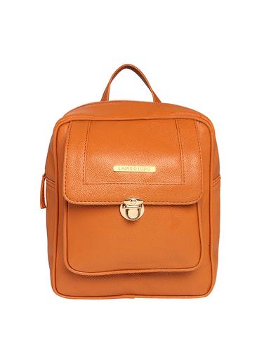 orange leatherette (pu) regular backpack - 15625844 - Very Small Image - 1