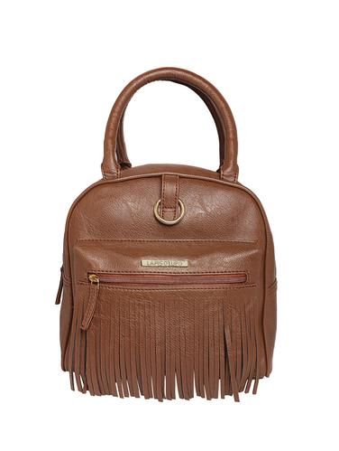 brown leatherette (pu) fashion backpack - 15625845 - Very Small Image - 1