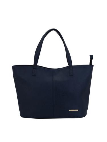 blue leatherette (pu) regular handbag - 15625849 - Very Small Image - 1