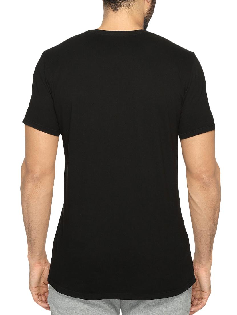 black cotton chest print tshirt - 15625967 - Zoom Image - 3