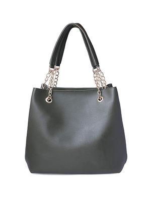 black leatherette (pu) regular tote - 15625995 - Standard Image - 1