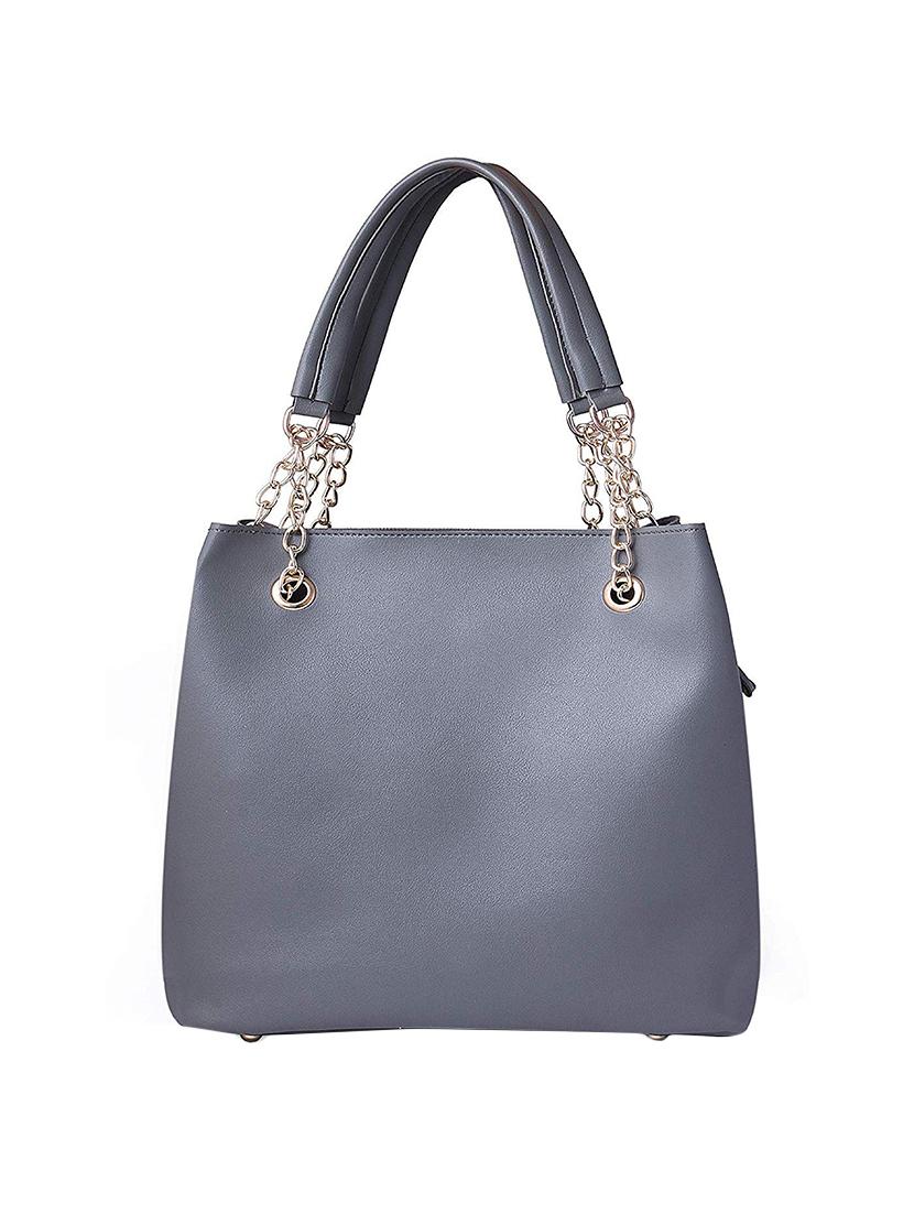 grey leatherette (pu) regular tote - 15625996 - Zoom Image - 1