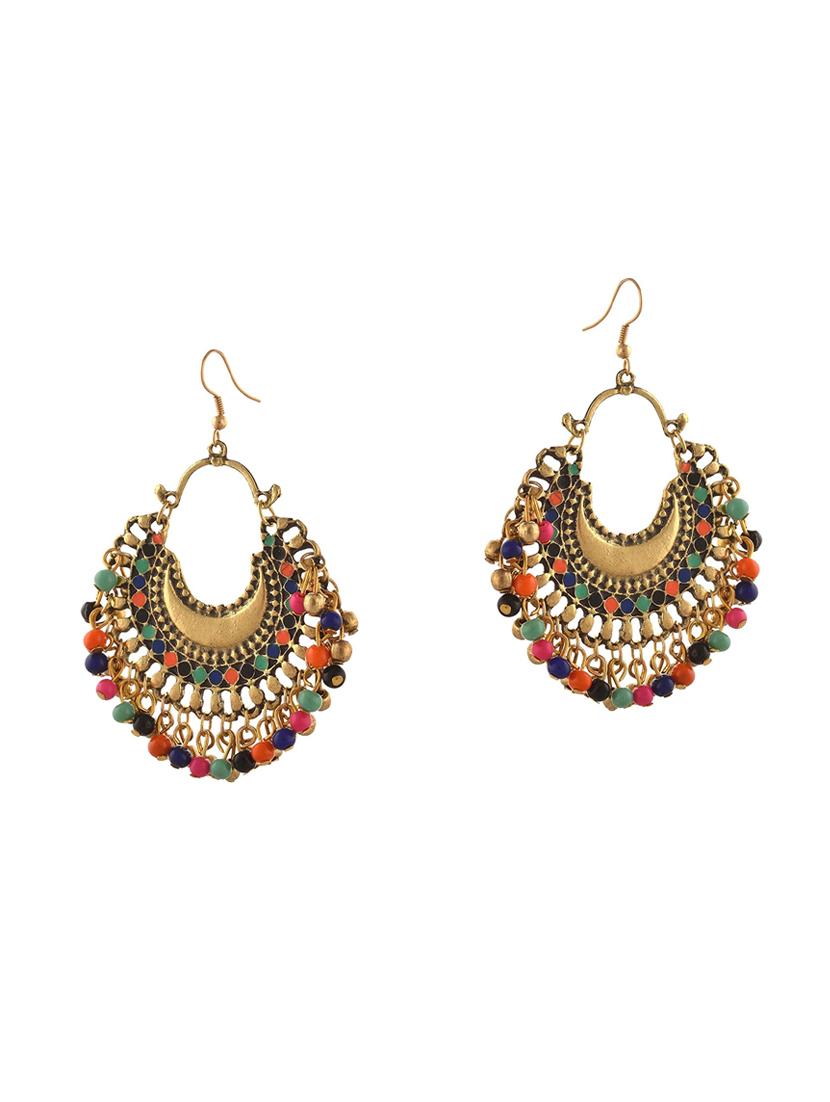metallic tone chandballi earrings - 15626078 - Zoom Image - 1