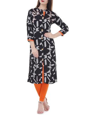 little kaantha work Printed straight kurta - 15626358 - Standard Image - 1