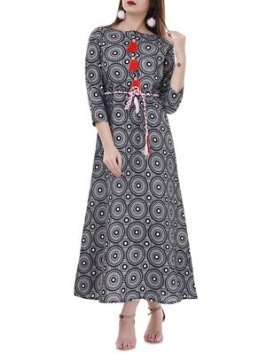 A-line kurta with tassels - 15626359 - Standard Image - 1