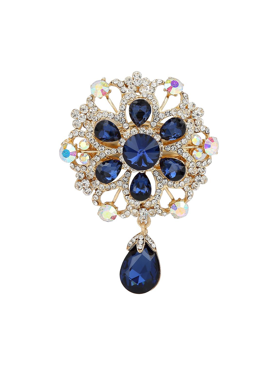 blue metal brooch - 15627753 - Zoom Image - 1