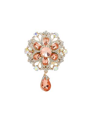 beige metal brooch - 15627755 - Standard Image - 1
