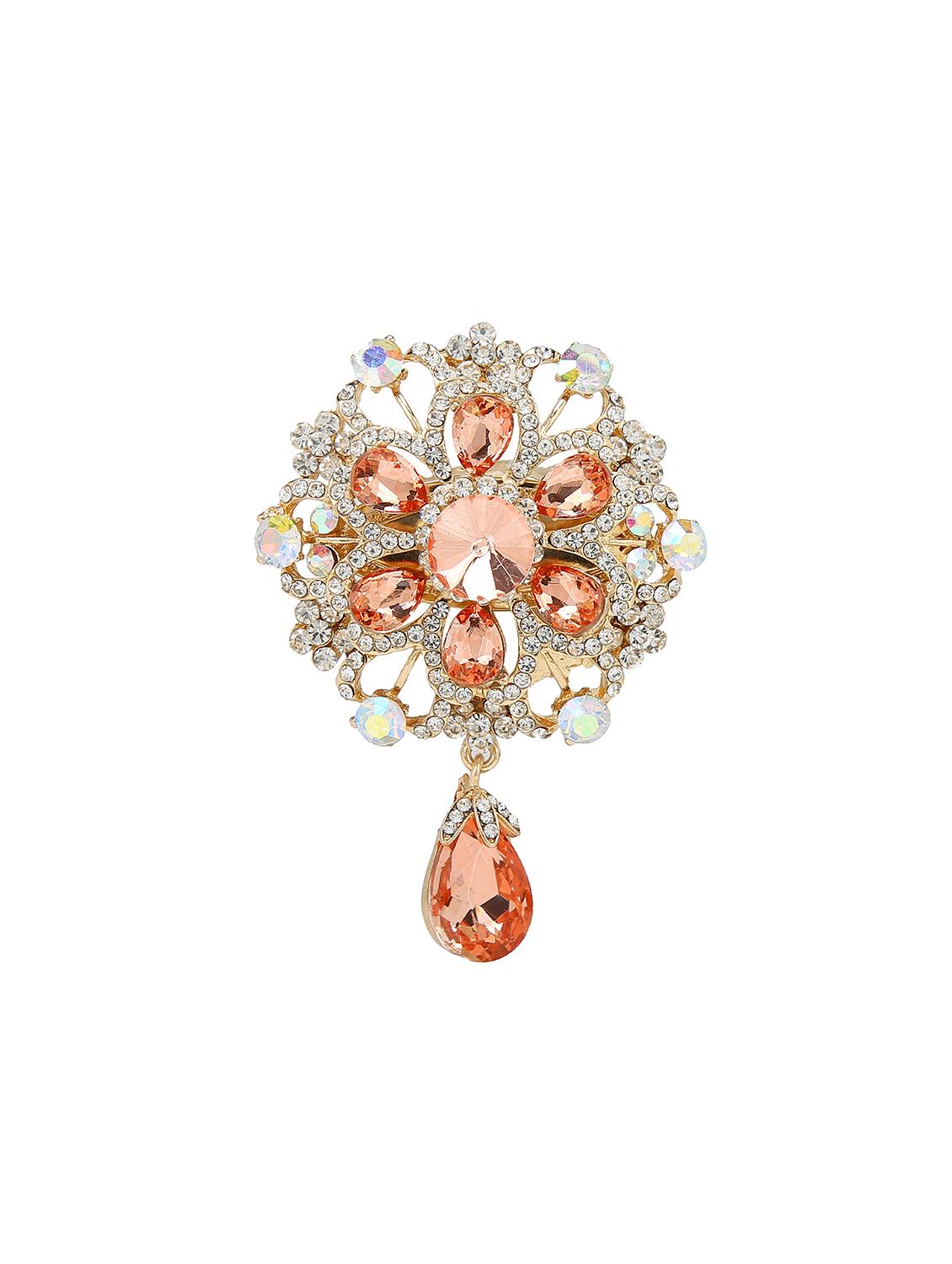 beige metal brooch - 15627755 - Zoom Image - 1