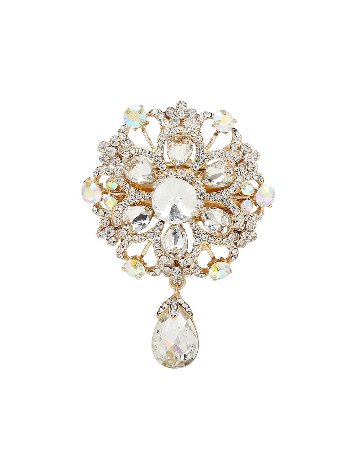 white metal brooch - 15627758 - Zoom Image - 1