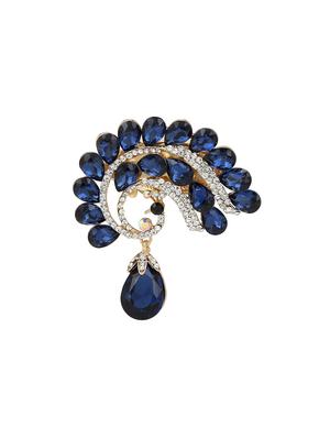 blue metal brooch - 15627759 - Standard Image - 1
