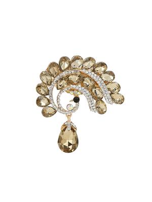 gold metal brooch - 15627760 - Standard Image - 1