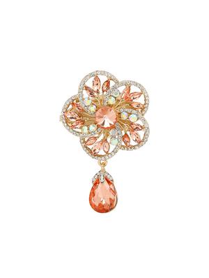 beige metal brooch - 15627767 - Standard Image - 1