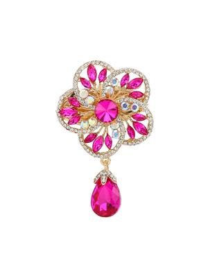 pink metal brooch - 15627769 - Standard Image - 1