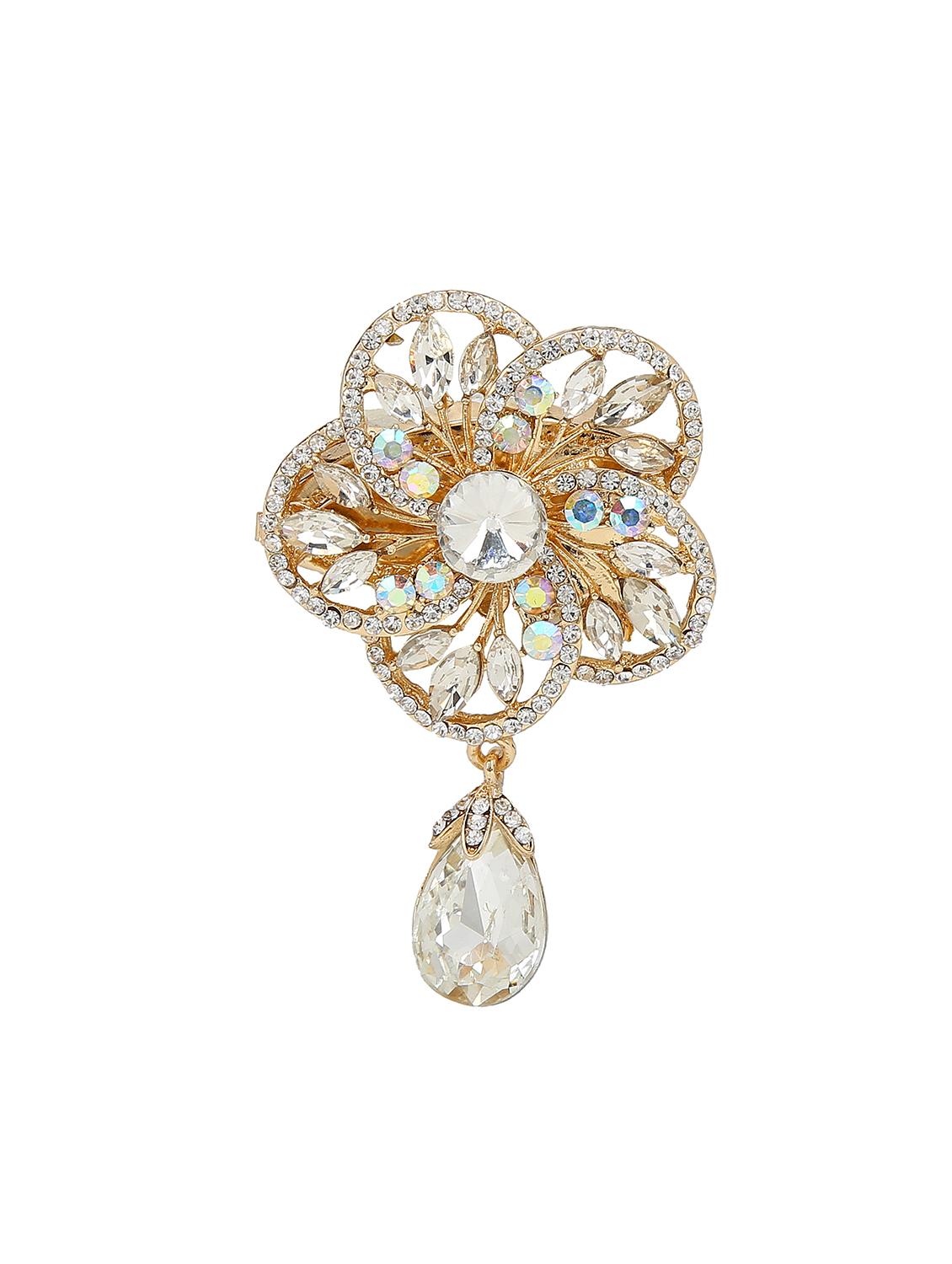 white metal brooch - 15627770 - Zoom Image - 1