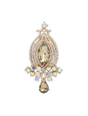 gold metal brooch - 15627772 - Standard Image - 1