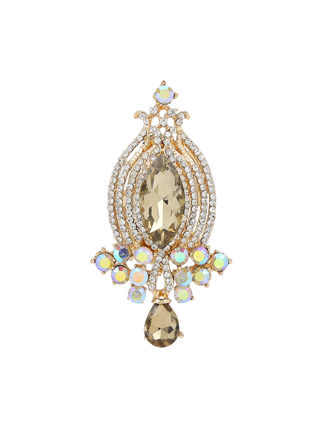 gold metal brooch - 15627772 - Zoom Image - 1
