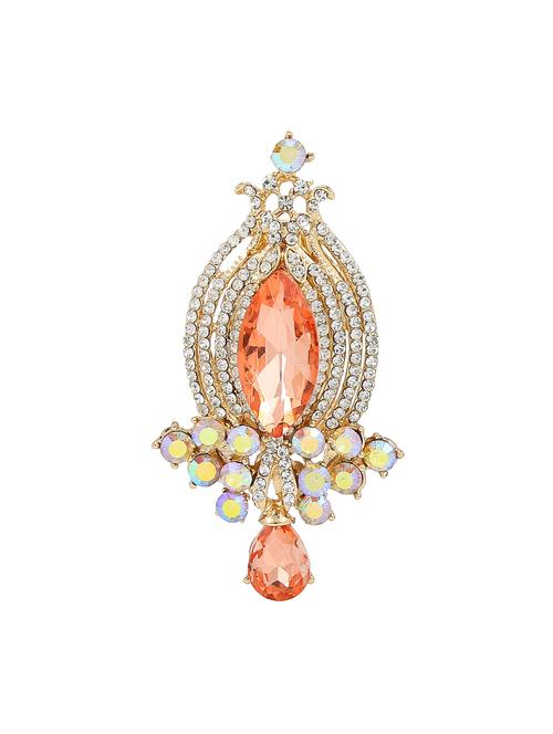 beige metal brooch - 15627773 - Very Small Image - 1