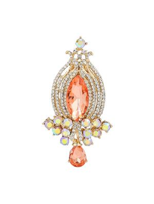 beige metal brooch - 15627773 - Standard Image - 1