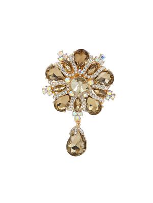 gold metal brooch - 15627778 - Standard Image - 1