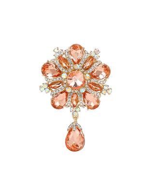 beige metal brooch - 15627779 - Standard Image - 1