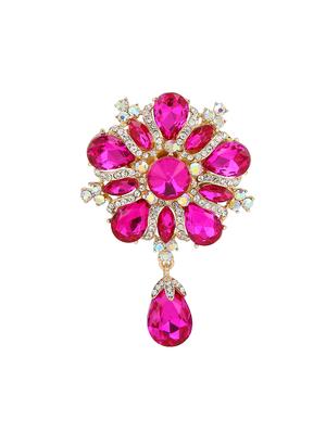 pink metal brooch - 15627781 - Standard Image - 1