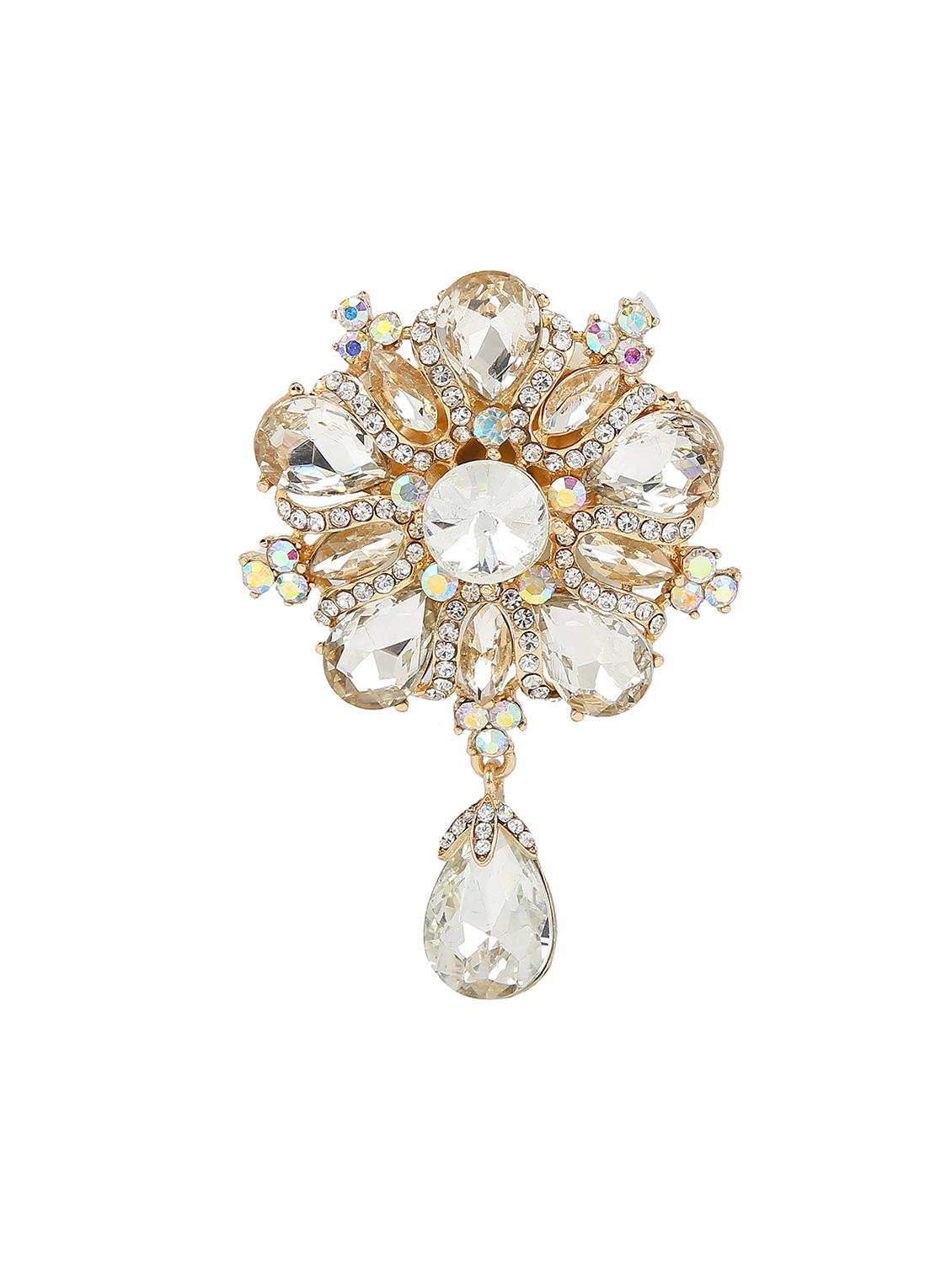 white metal brooch - 15627782 - Zoom Image - 1