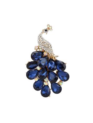 blue metal brooch - 15627783 - Standard Image - 1