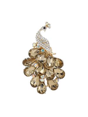 gold metal brooch - 15627784 - Standard Image - 1