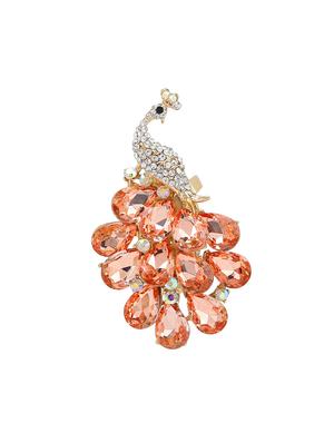 beige metal brooch - 15627785 - Standard Image - 1