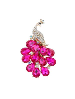 pink metal brooch - 15627787 - Standard Image - 1