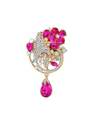 pink metal brooch - 15627793 - Standard Image - 1