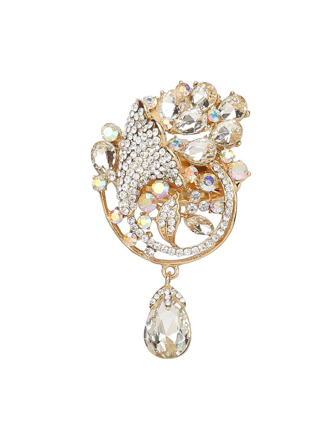 white metal brooch - 15627794 - Zoom Image - 1
