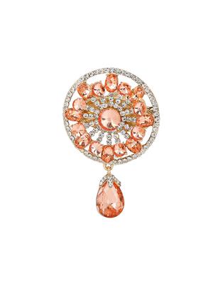 beige metal brooch - 15627797 - Standard Image - 1