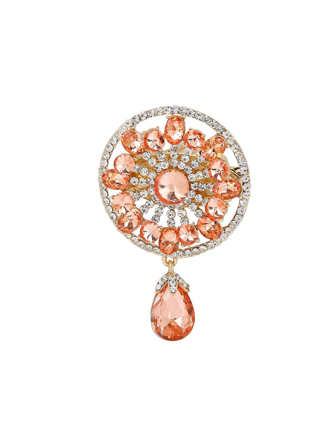 beige metal brooch - 15627797 - Zoom Image - 1