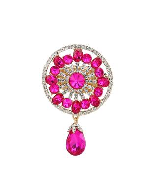 pink metal brooch - 15627799 - Standard Image - 1