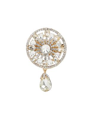 white metal brooch - 15627800 - Standard Image - 1