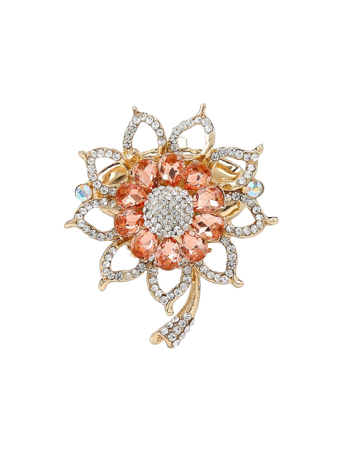 beige metal brooch - 15627803 - Zoom Image - 1