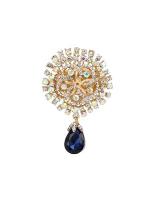 blue metal brooch - 15627807 - Standard Image - 1